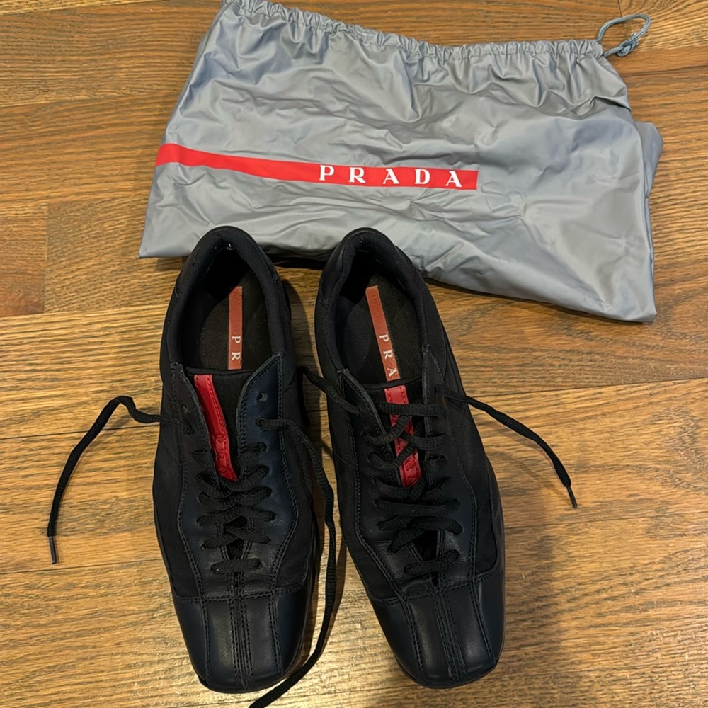 Vintage Prada Sport Square Toe Sneakers Trainers